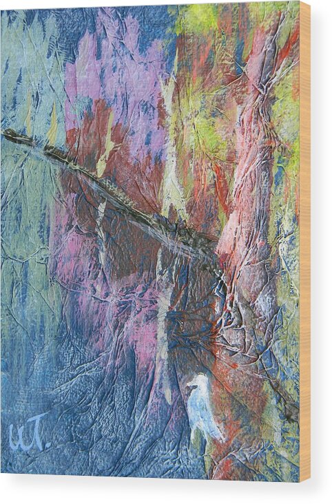 Texture Of Nature 1 Wood Print featuring the painting Texture of Nature 1 by Warren Thompson