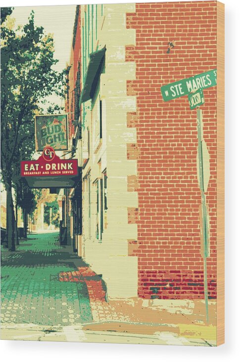 Americana Wood Print featuring the photograph West Ste Maries by Sheri Parris