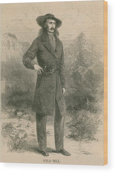 History Wood Print featuring the photograph Wild Bill Hickok 1837-1876, Portrait by Everett