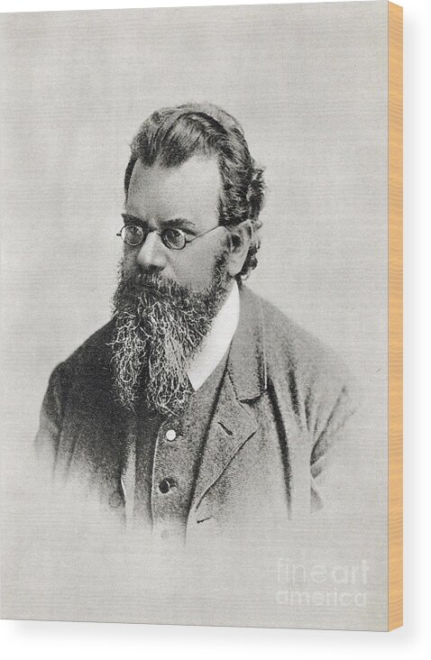 Science Wood Print featuring the photograph Ludwig Boltzmann, Austrian Physicist #1 by Photo Researchers