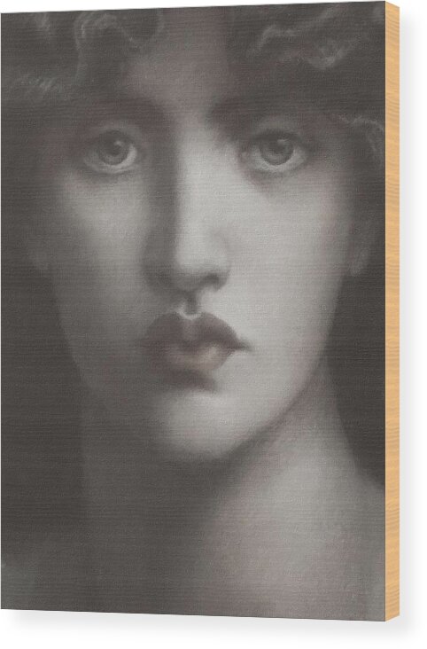 Dante Gabriel Rossetti Wood Print featuring the painting Study Of Jane Morris #1 by Dante Gabriel Rossetti