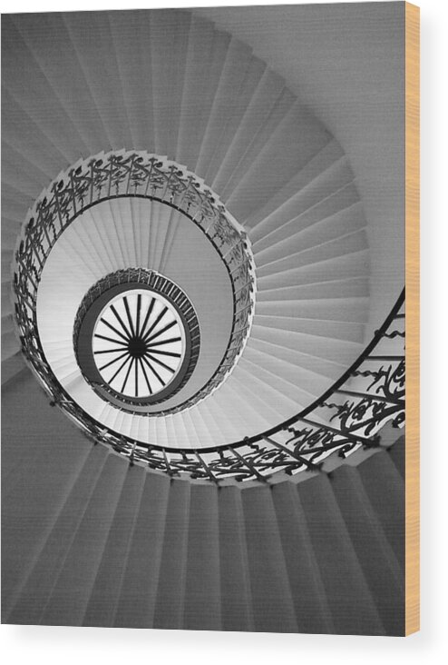  Wood Print featuring the digital art Tulip Staircase #1 by Julian Perry