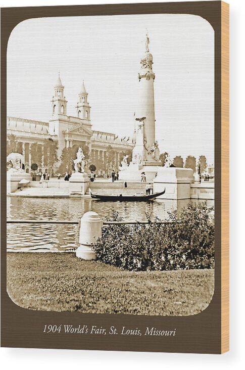 1904 Wood Print featuring the photograph Louisiana Monument, 1904 World's Fair #2 by A Macarthur Gurmankin