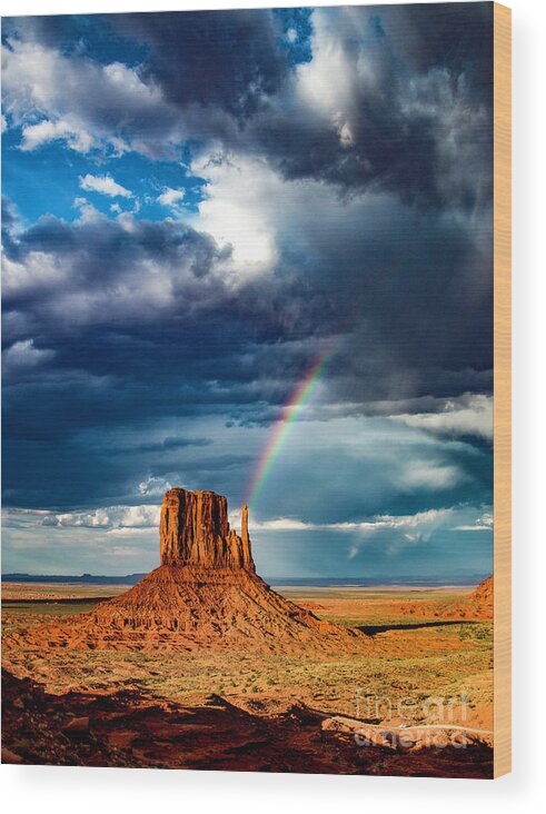 Mitten Wood Print featuring the photograph Rainbow7 by Mark Jackson