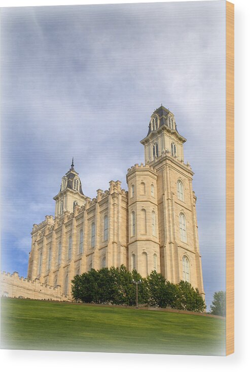 Temple Wood Print featuring the photograph Manti Utah LDS Temple #5 by Nathan Abbott