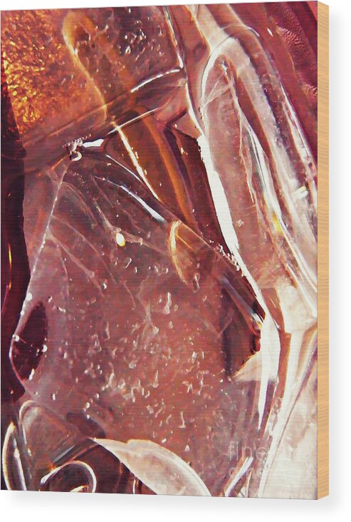 Abstract Ice 14 Wood Print featuring the photograph Abstract Ice 14 by Sarah Loft