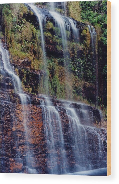 Waterfall Wood Print featuring the photograph Almecegas Waterfall by Amarildo Correa