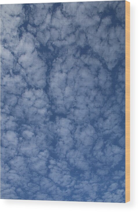 Clouds Wood Print featuring the photograph Altocumulus Abstract 2 by William Selander