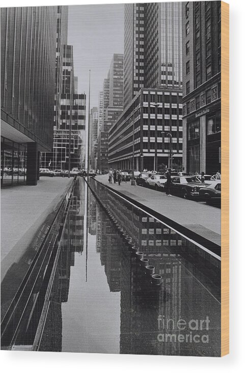 Architecture Wood Print featuring the photograph Avenue of the Americas , Midtown by Anthony Butera