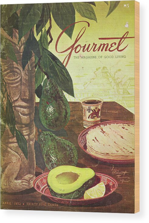 Food Wood Print featuring the photograph Avocado And Tortillas by Henry Stahlhut