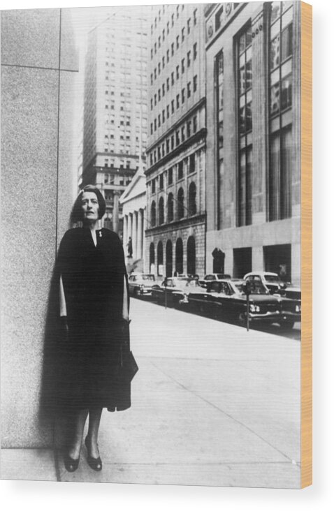 1960s Portraits Wood Print featuring the photograph Ayn Rand Author Of Capitalism The by Everett