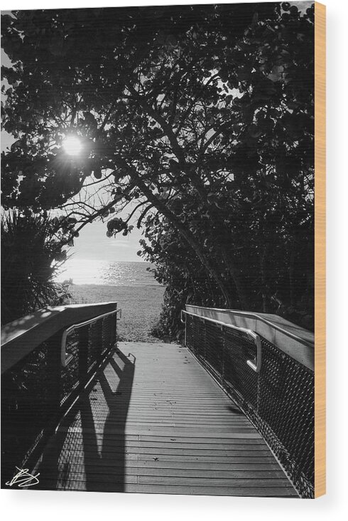 Art Wood Print featuring the photograph Beach Access by Bradley Dever