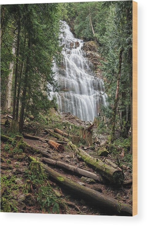 Alex Lyubar Wood Print featuring the photograph Bridal Waterfalls by Alex Lyubar