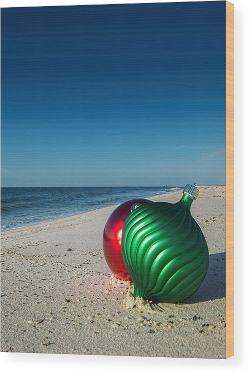 Alabama Wood Print featuring the photograph Bulbs on the Beach verticle by Michael Thomas