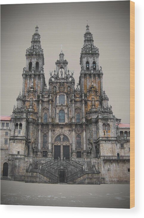 Cathedral Wood Print featuring the photograph Cathedral of Santiago de Compostela by Jasna Buncic
