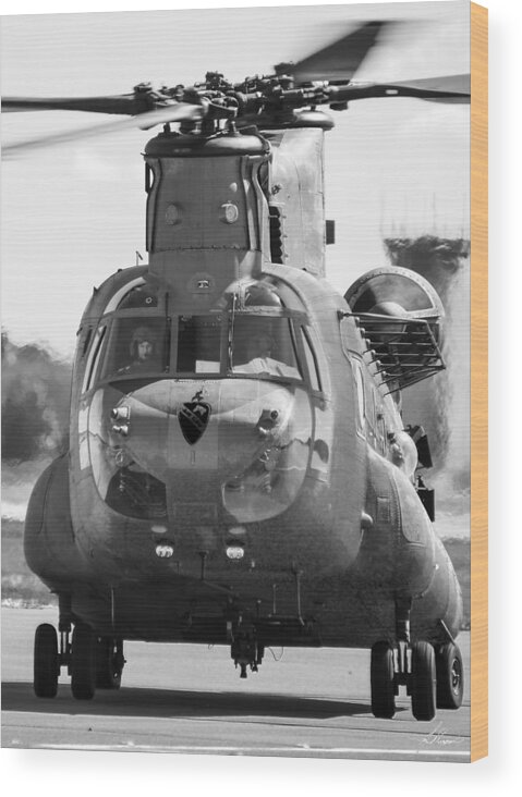 Helicopter Wood Print featuring the photograph Chinook CH47 by Phil And Karen Rispin