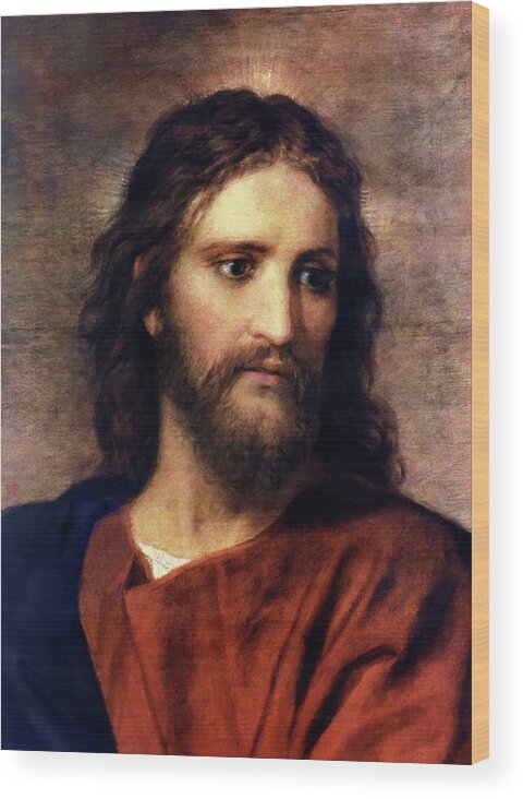 Jesus Prints Wood Print featuring the painting Christ at 33 by Heinrich Hofmann