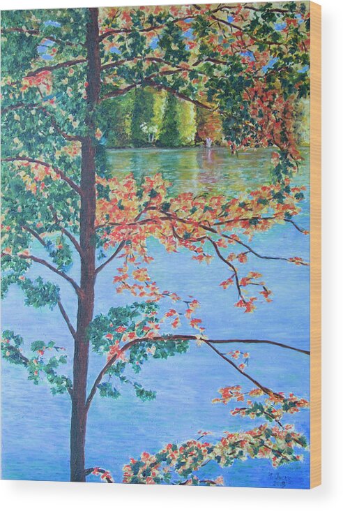 Lake Wood Print featuring the painting Crawford Lake ON by Milly Tseng