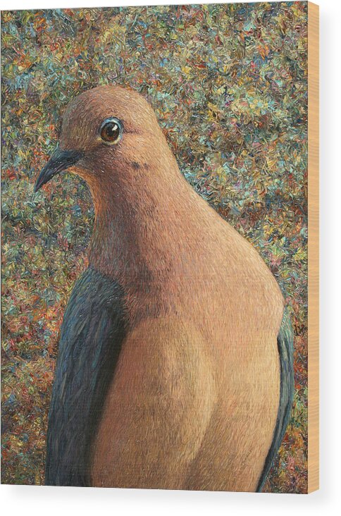 Dove Wood Print featuring the painting Dove by James W Johnson