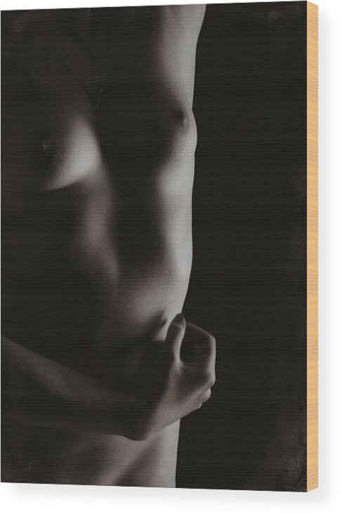 Nude Wood Print featuring the photograph Emilie by Vitaly Vachrushev