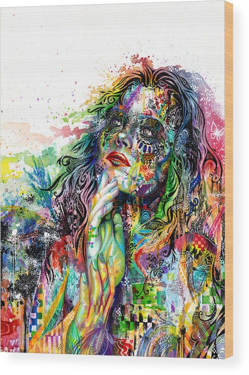 Dream Wood Print featuring the painting Enigma by Callie Fink