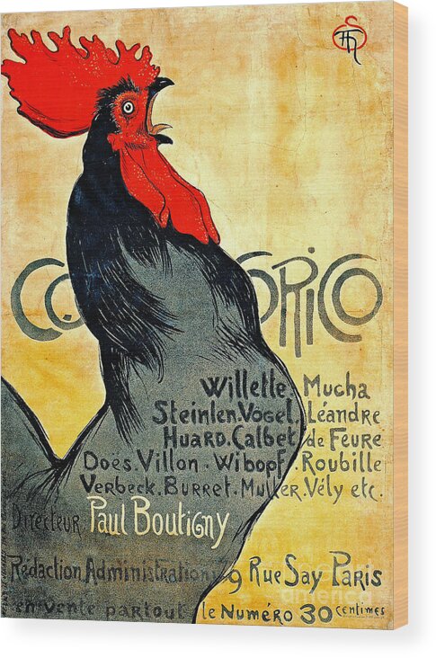 French Gallery Advertisement 1899 Wood Print featuring the photograph French Gallery Ad 1899 by Padre Art