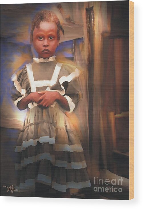 Haiti Wood Print featuring the painting Gentle Dignity by Bob Salo