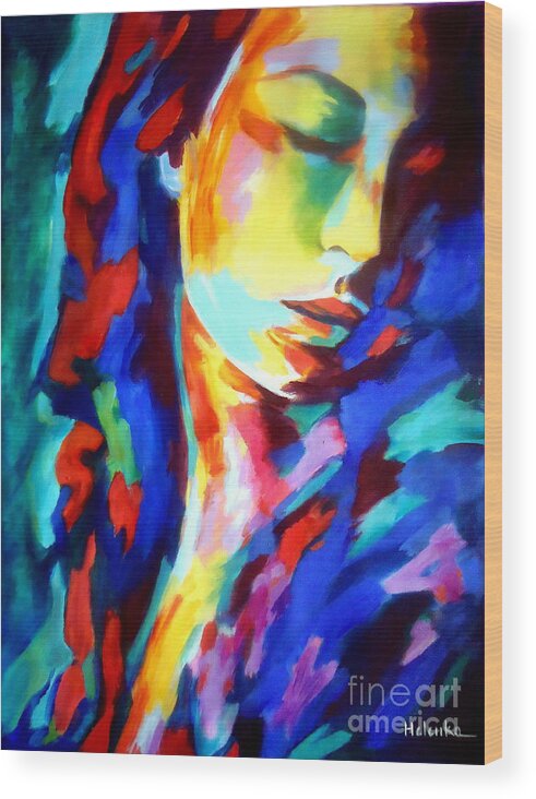 Affordable Original Art Wood Print featuring the painting Glow in shadows by Helena Wierzbicki