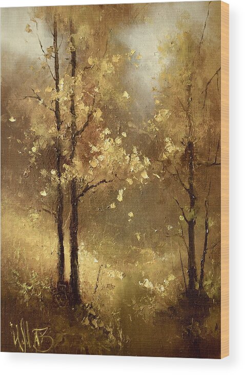 Russian Artists New Wave Wood Print featuring the photograph Golden Forest by Igor Medvedev