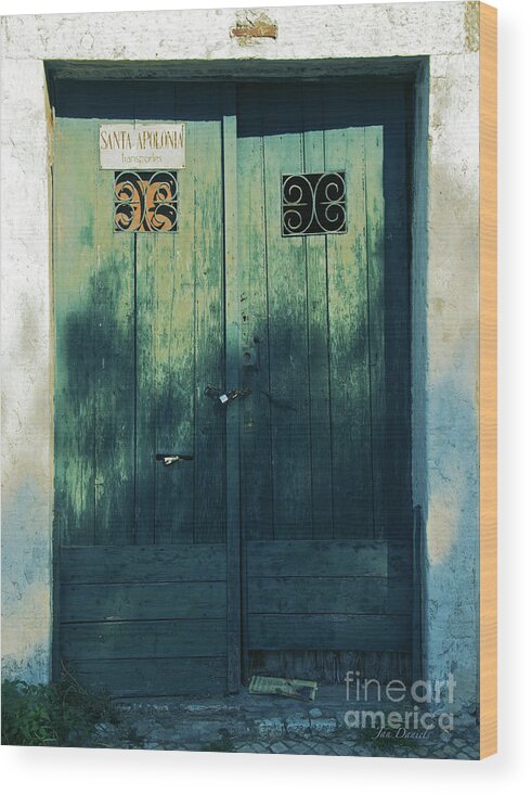 Doors Wood Print featuring the photograph Green Doors by Jan Daniels