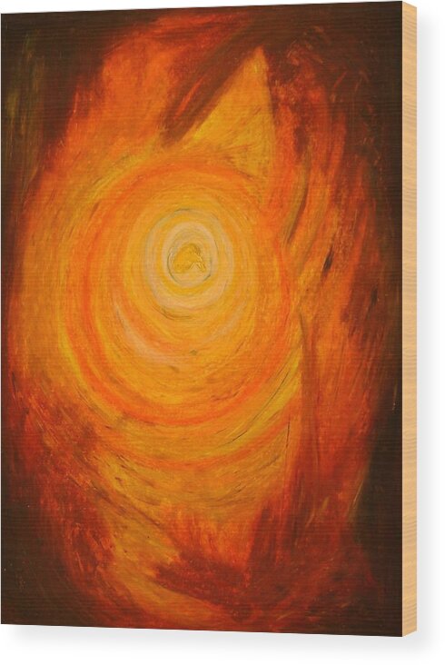 Sacral Chakra Wood Print featuring the pastel 2. Sacral Chakra by Therese Legere