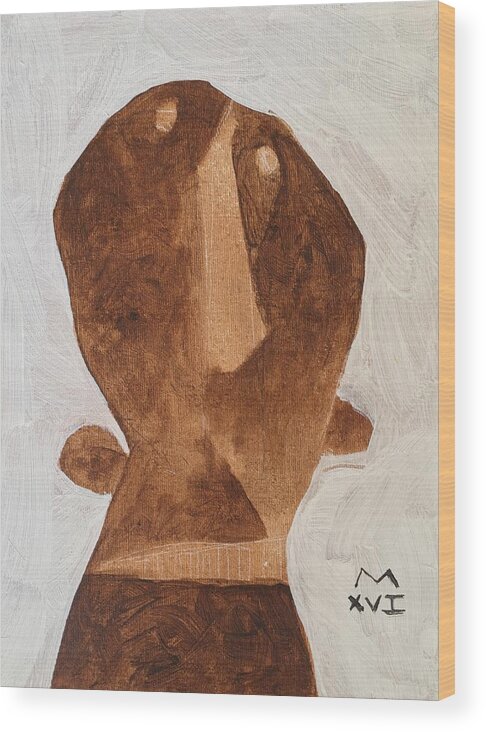 Abstract Wood Print featuring the painting INQUISITORS No 3 by Mark M Mellon