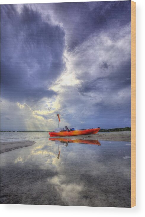 Panama City Beach Wood Print featuring the photograph Kayak Panama City Beach by JC Findley
