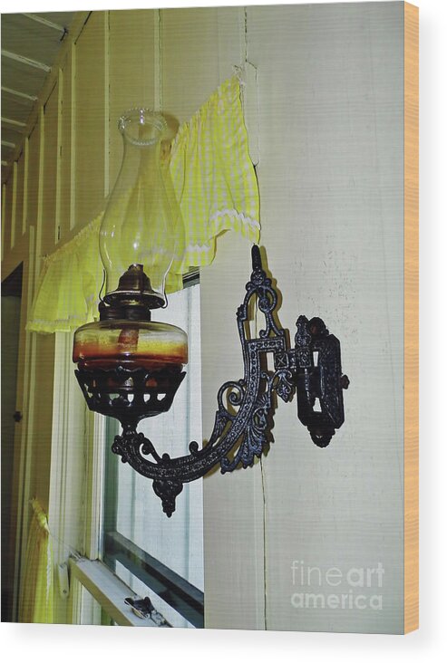 Lantern Wood Print featuring the photograph Light From The Past by D Hackett