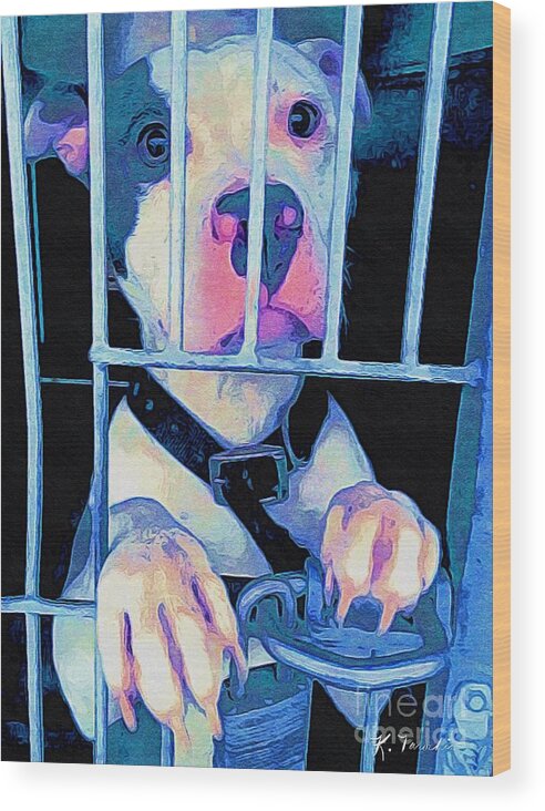 Locked Up Wood Print featuring the digital art Locked Up by Kathy Tarochione