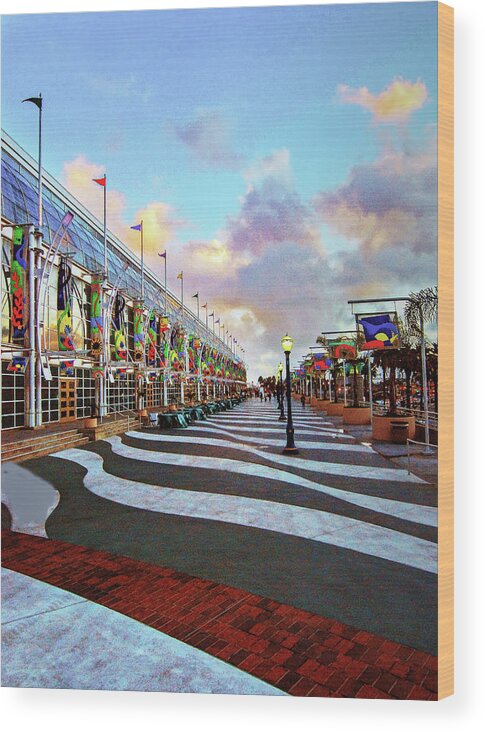Travel Wood Print featuring the photograph Long Beach Convention Center by Joseph Hollingsworth