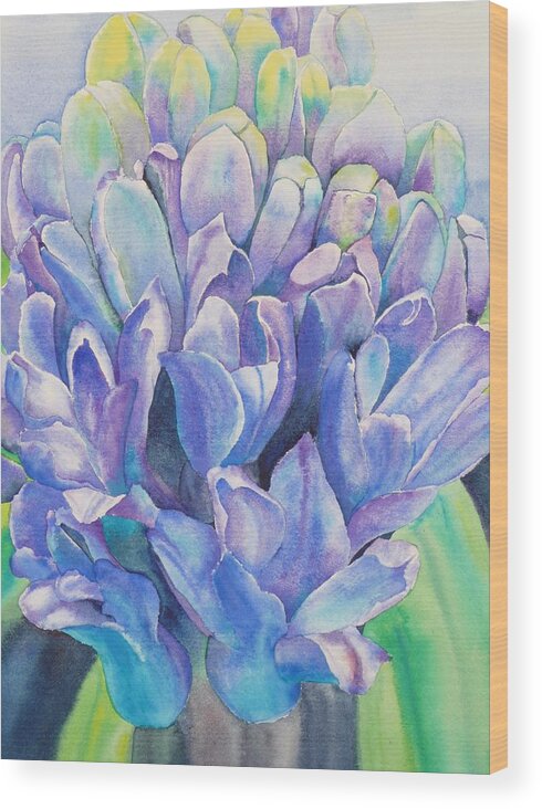 Flower Wood Print featuring the painting Lovely Lupine by Ruth Kamenev