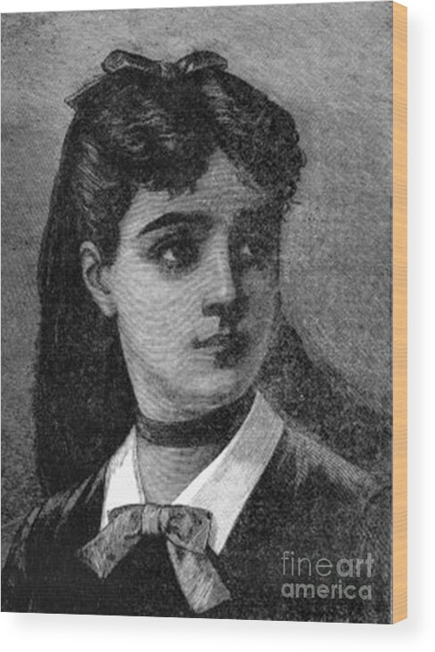 History Wood Print featuring the photograph Marie-sophie Germain, French by Science Source