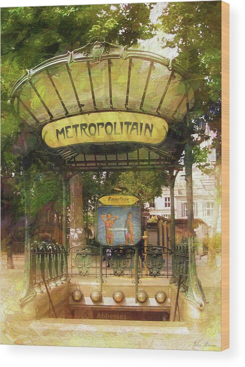 Metro Wood Print featuring the photograph Metropolitain by John Rivera