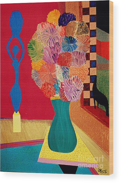 Matisse Wood Print featuring the painting Missing Henri by Bill OConnor