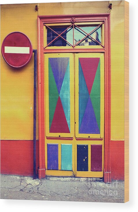 Paris Wood Print featuring the photograph No Entry, Paris 1969 by Marc Nader