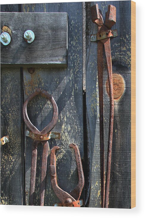 Old Wood Print featuring the photograph Old Tools by Joanne Coyle