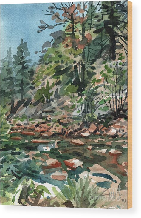 Pecos River Wood Print featuring the painting Pecos River by Donald Maier