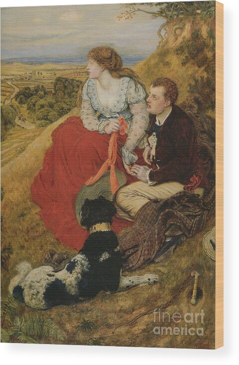 Ford Madox Brown (1821�1893) Picnic Wood Print featuring the painting Picnic by MotionAge Designs