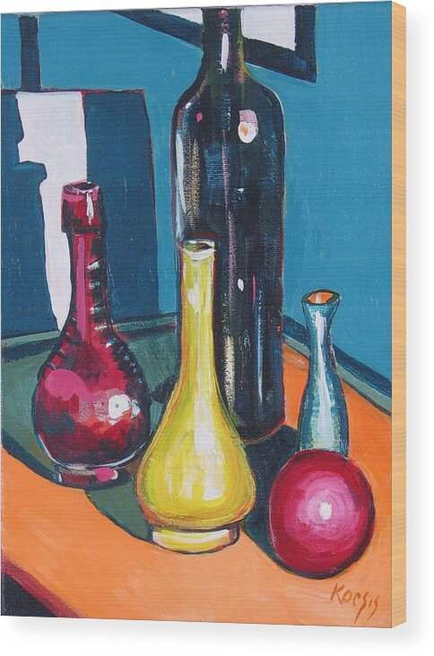 Still Life Wood Print featuring the painting Roby Still Life by Rollin Kocsis