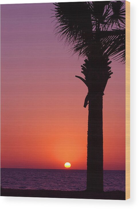 Sunsets Wood Print featuring the photograph Romantic Sunset by Susanne Van Hulst