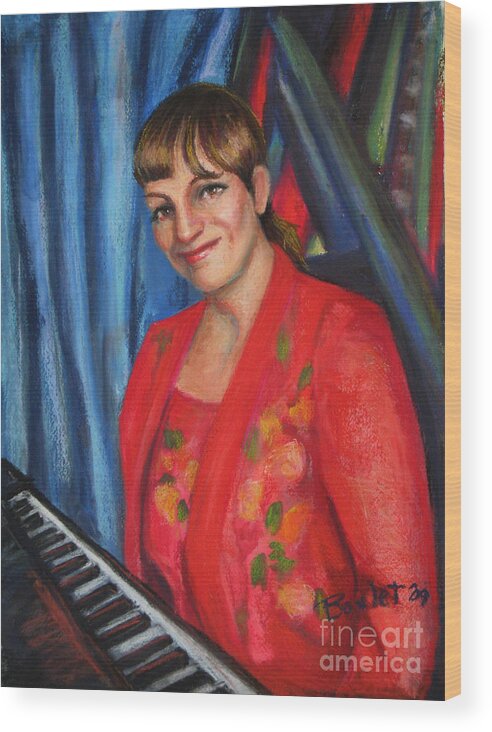 Musician Wood Print featuring the painting Sally Ann by Beverly Boulet