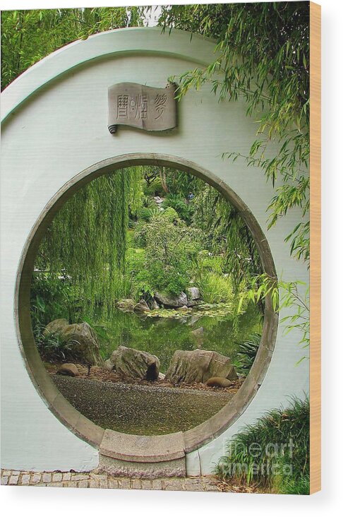 Japanese Garden Wood Print featuring the photograph Secret Garden by Michele Penner