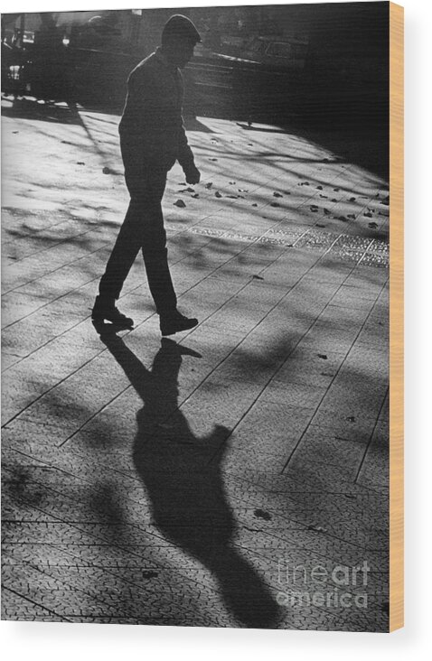 Man Wood Print featuring the photograph Shadow Walker-Signed-#003 by J L Woody Wooden