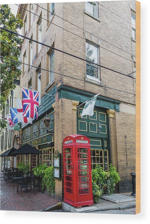 Six Pence Wood Print featuring the photograph Six Pence Pub by Darryl Brooks